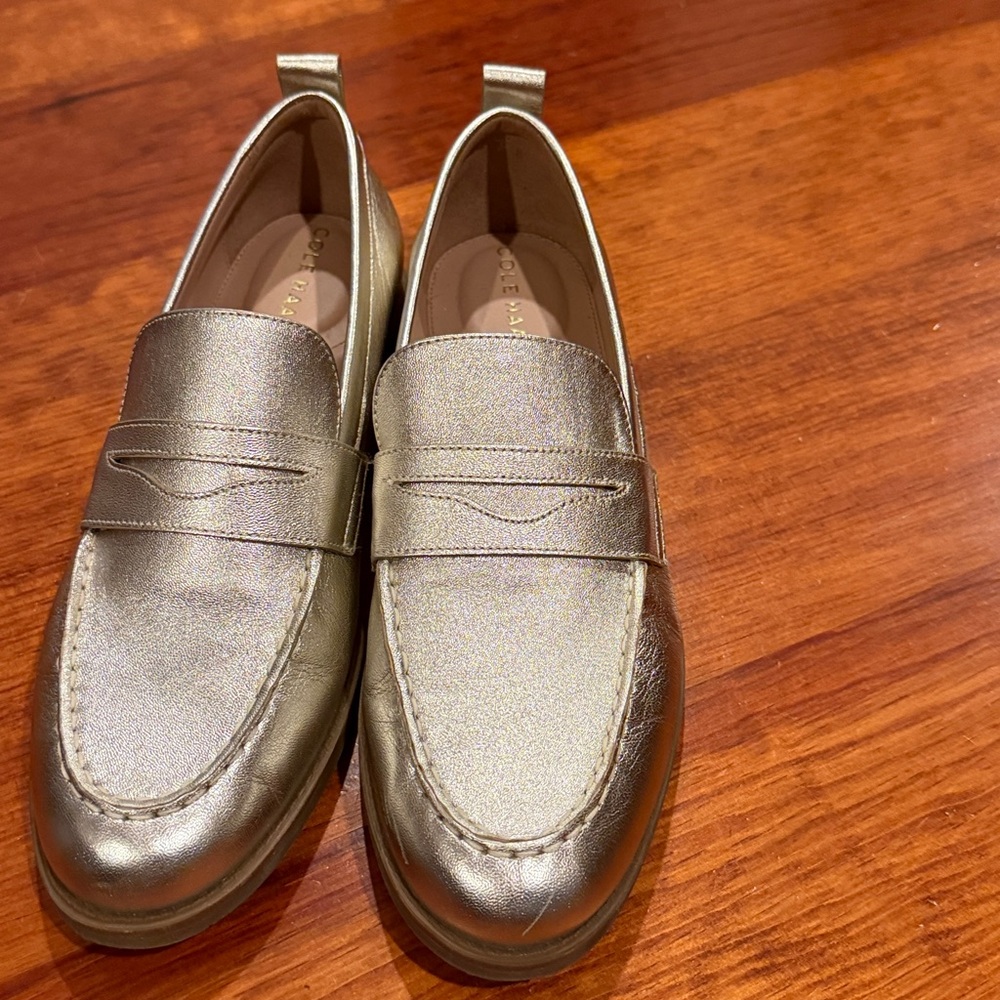 Cole Haan Gold Loafers